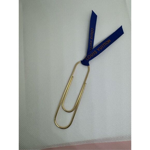 Louis Vuitton Ribbon Gold Bookmark - Picture 2 of 5